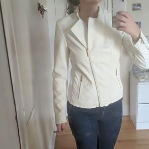 NWT Calvin Klein Moto leather jacket